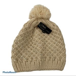 Gino Fascino Accessories Cream beanie hat